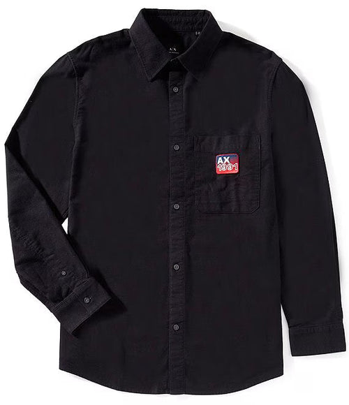Armani Exchange Black Full Sleeve Office Wear Shirt