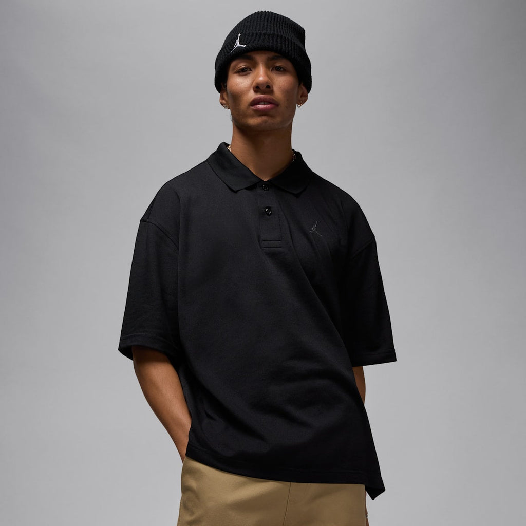 Jordan Essentials Polo – Black (Oversized Fit)