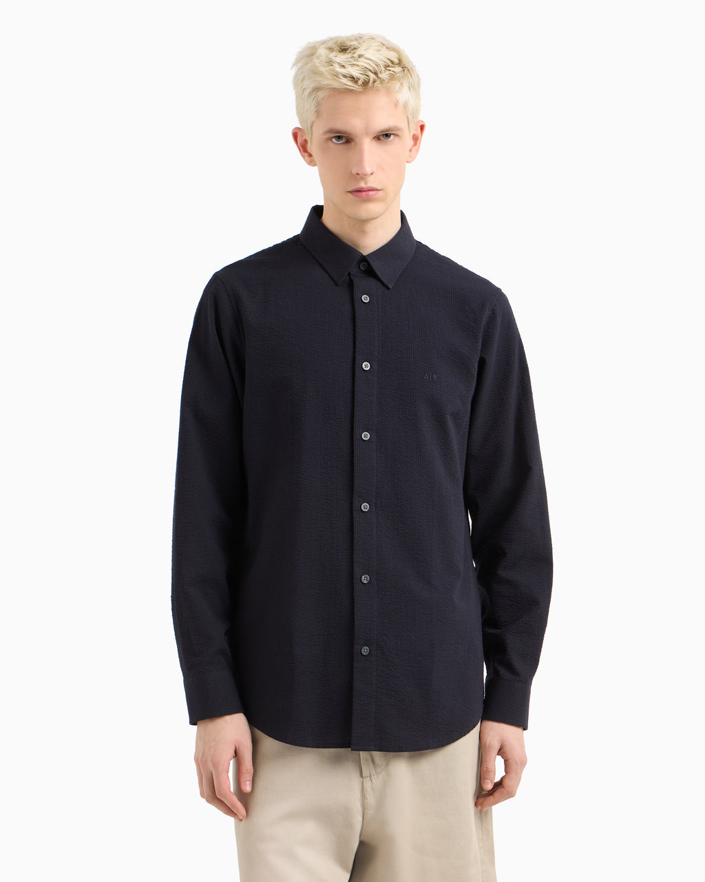 Armani Exchange men’s black+white shirt