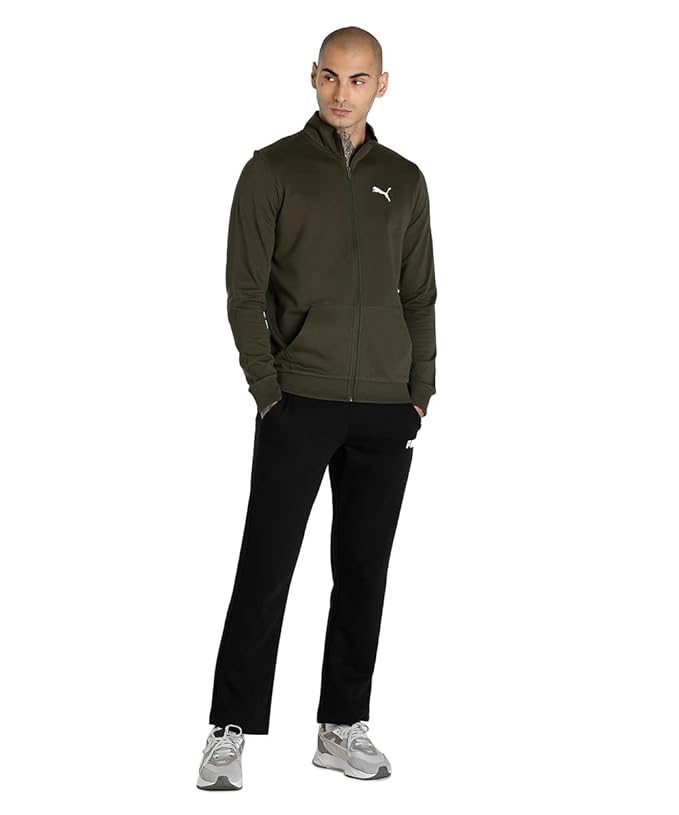 Puma Olive Green Track Jacket – Gym & Training Wear
