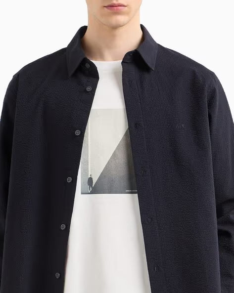 Armani Exchange men’s black+white shirt