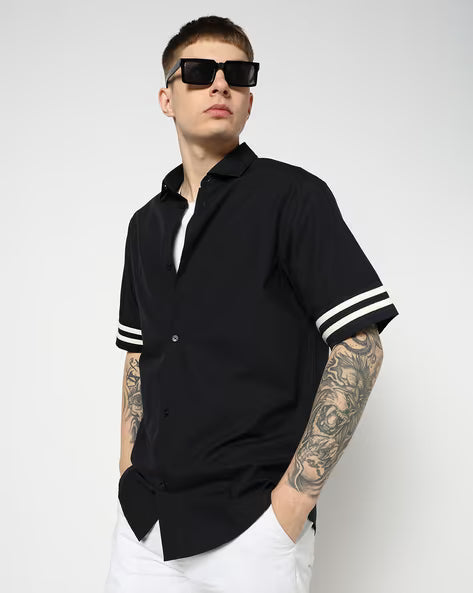 Armani Exchange Black Oversized Shirt