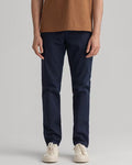 GANT Navy Blue Twill Trousers – Slim Fit