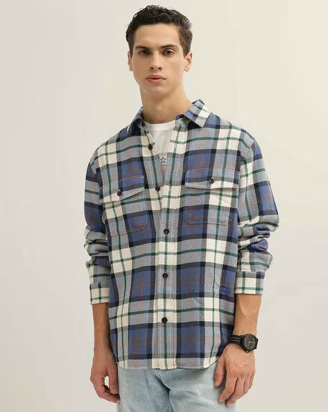 GANT Plaid Blue Shirt for Men