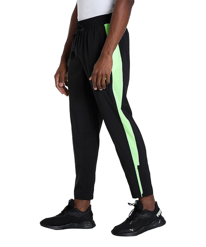 Puma Black & Neon Green Sports Joggers