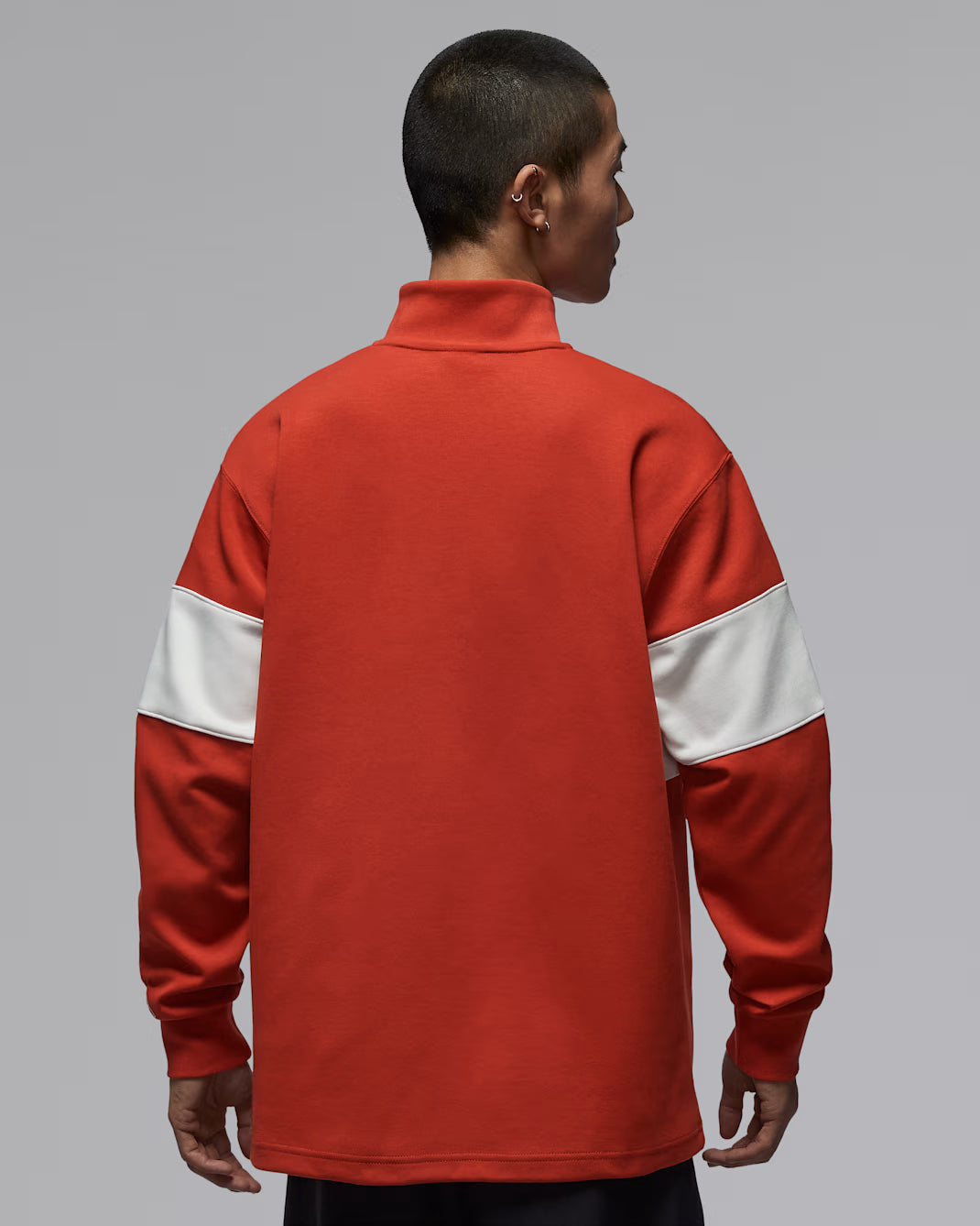 Jordan Half-Zip Fleece Sweatshirt – Red/White