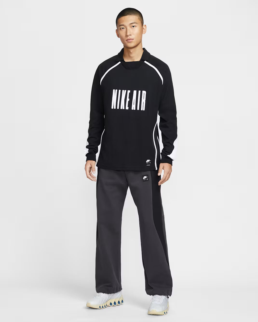 Nike Air Football Long Sleeve Top – Black+White