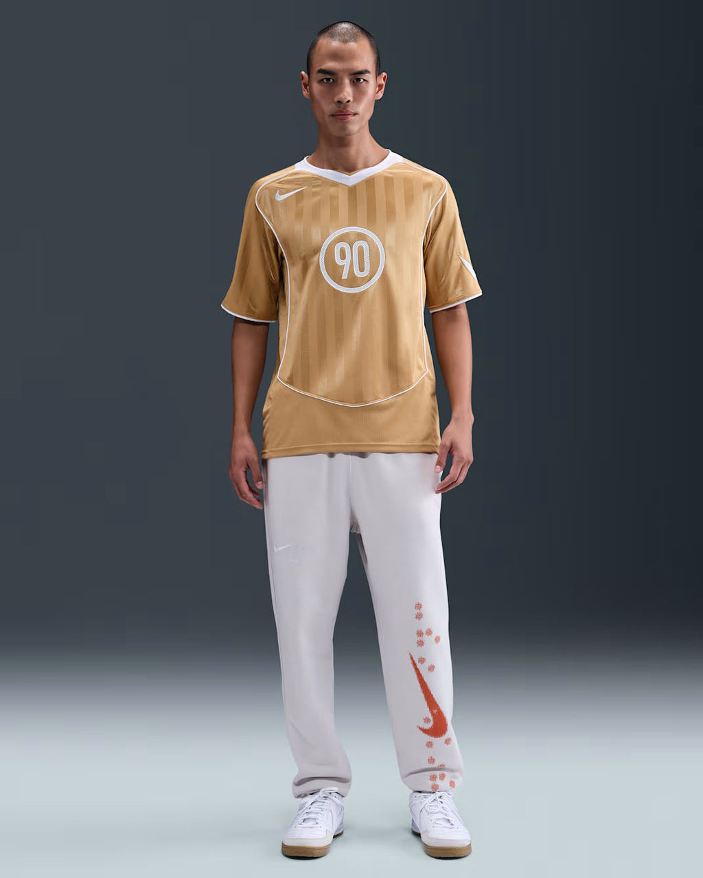 Nike T90 Energy Football Jersey – Gold/White
