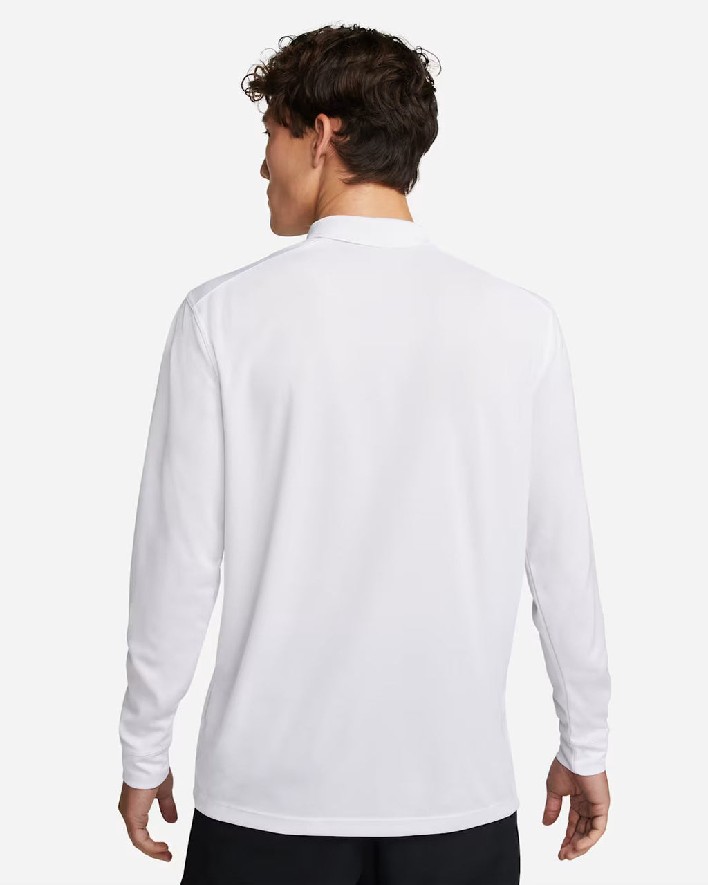 Nike Dri-Fit Victory Solid Long Sleeve Polo – White