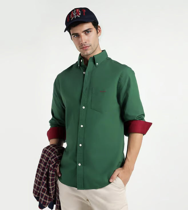 GANT Dark Green Shirt for Men – Premium Luxury Casual/Formal Wear