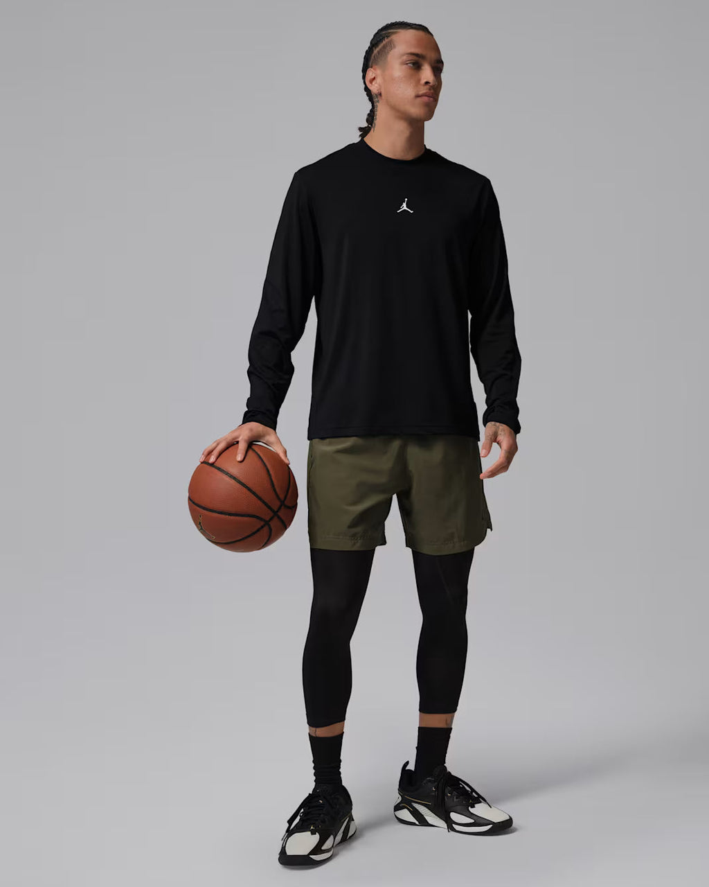 Jordan Essential Dri-FIT Long Sleeve Tee – Black