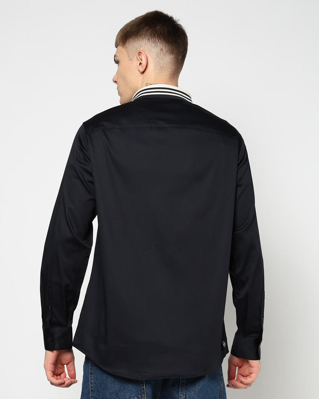 Armani Exchange Black Full Sleeve Shirt