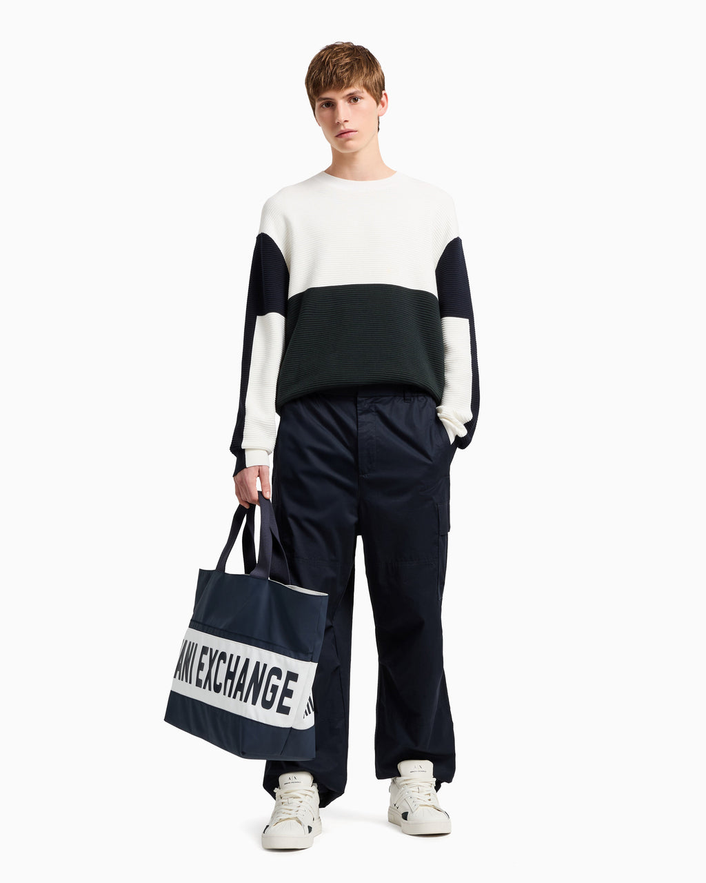 Armani Exchange men’s baggy black joggers