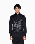Armani Exchange Black Full Sleeve Party Wear Shirt