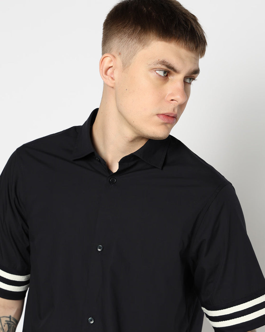 Armani Exchange Black Oversized Shirt